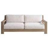 Saratoga Outdoor Sofa, Warm Weathered Teak-Furniture - Outdoor-High Fashion Home