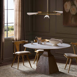 Sargon Dining Table, Honed White Marble by Four Hands-Furniture - Dining-High Fashion Home