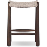 Savio Outdoor Bar & Counter Stool, Dark Textured Woven by Amber Lewis x Four Hands