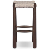 Savio Outdoor Bar & Counter Stool, Dark Textured Woven by Amber Lewis x Four Hands