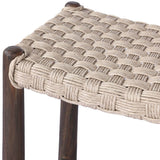 Savio Outdoor Bar & Counter Stool, Dark Textured Woven by Amber Lewis x Four Hands