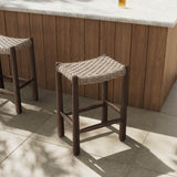 Savio Outdoor Bar & Counter Stool, Vintage White by Amber Lewis x Four Hands-Furniture - Outdoor-High Fashion Home