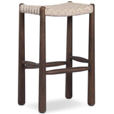 Savio Outdoor Bar & Counter Stool, Dark Textured Woven by Amber Lewis x Four Hands