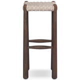 Savio Outdoor Bar & Counter Stool, Dark Textured Woven by Amber Lewis x Four Hands