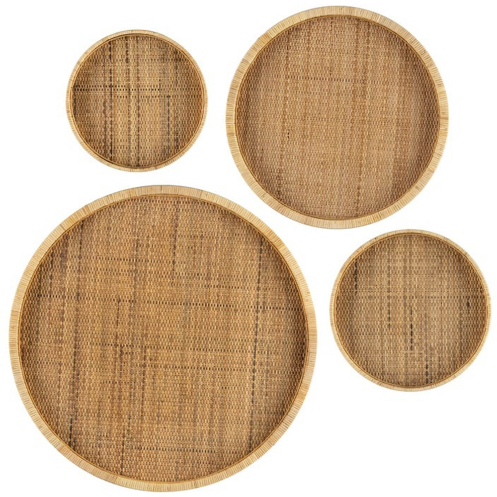 Saxon Trays, Natural, Set of 4-Accessories-High Fashion Home