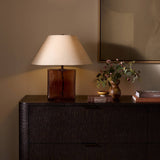 Saylor Table Lamp, Brown Cast Glass by Four Hands-Lighting-High Fashion Home