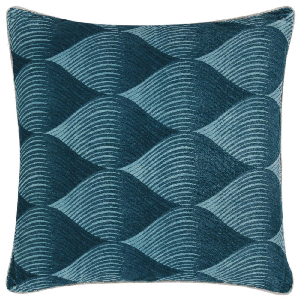 Scala Pillow, Sea Glass Blue-Accessories-High Fashion Home