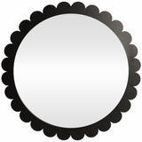 Scallop Border Mirror, Black