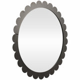 Scallop Border Mirror, Black