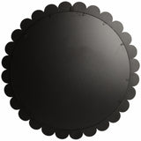 Scallop Border Mirror, Black