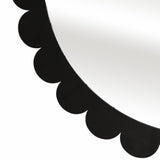 Scallop Border Mirror, Black