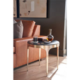 Scarlett End Table, Antique Champagne-Furniture - Accent Tables-High Fashion Home