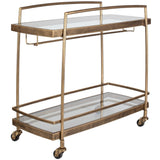 Scarritt Bar Cart, Antique Brass-Furniture - Dining-High Fashion Home