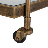 Scarritt Bar Cart, Antique Brass-Furniture - Dining-High Fashion Home