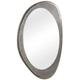 Schiller Oval Mirror, Antique Nickel