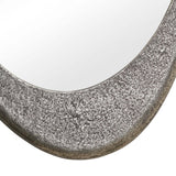Schiller Oval Mirror, Antique Nickel