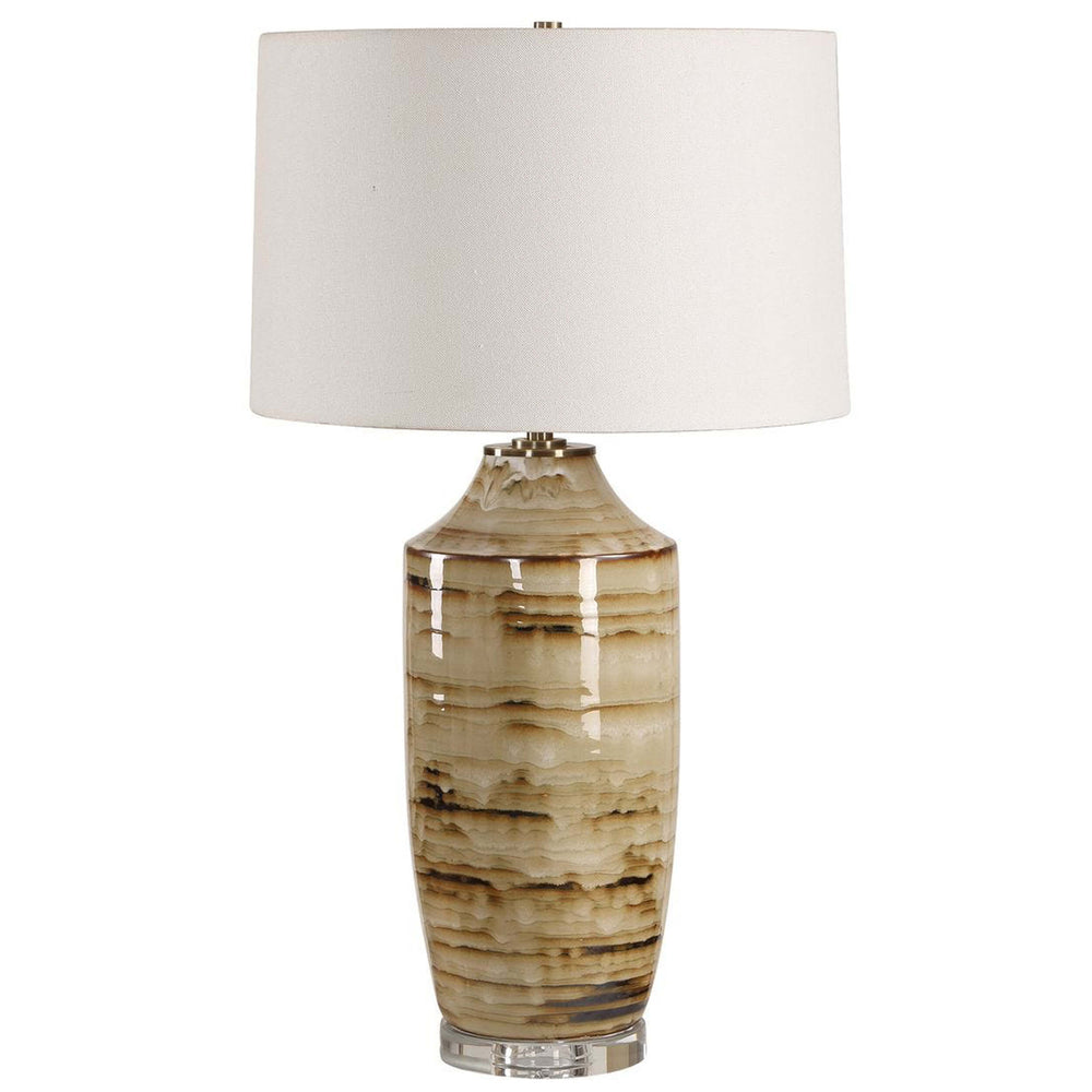 Schneider Table Lamp, Brown Drip Glaze