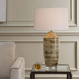 Schneider Table Lamp, Brown Drip Glaze