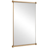 Scroll Mirror, Antique Brass-Accessories-High Fashion Home