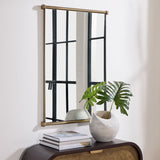 Scroll Mirror, Antique Brass-Accessories-High Fashion Home