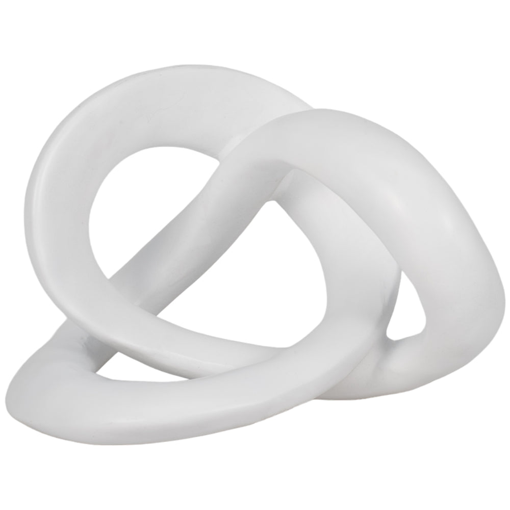 Sculptured Knot, White-Accessories-High Fashion Home