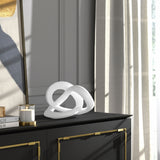 Sculptured Knot, White-Accessories-High Fashion Home