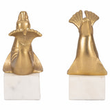 Sea Lion Bookends, Gold, Set of 2-Accessories-High Fashion Home