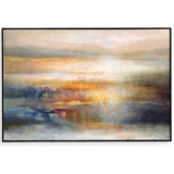 Seafaring Dusk Hand Painted Canvas, Black