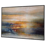 Seafaring Dusk Hand Painted Canvas, Black
