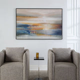 Seafaring Dusk Hand Painted Canvas, Black