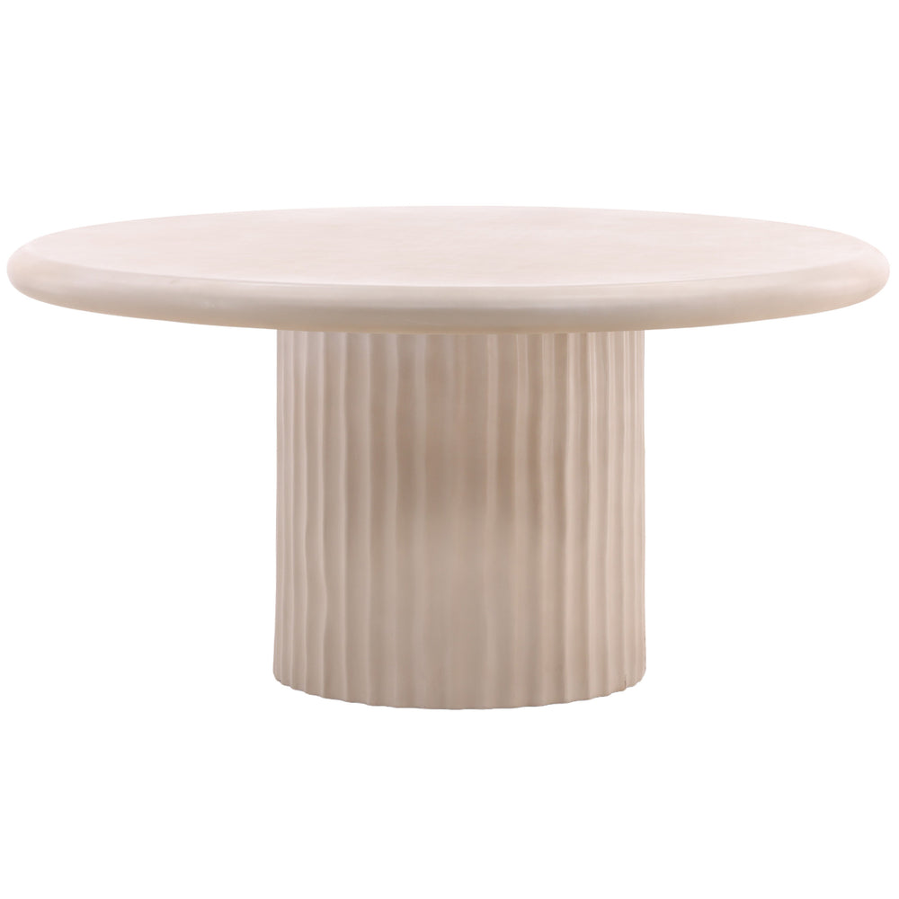 Seaford Round Outdoor Dining Table, Sand-Furniture - Outdoor-High Fashion Home