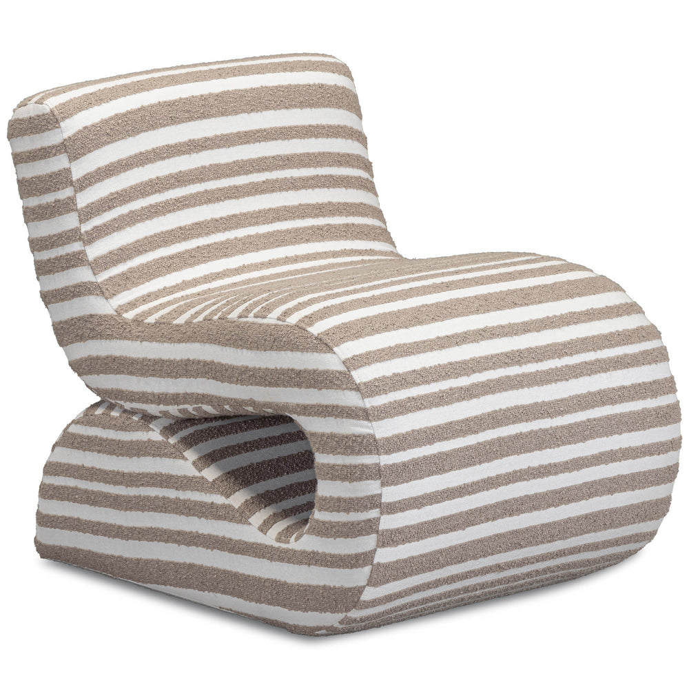 Senna Jacquard Accent Chair, Taupe-Furniture - Chairs-High Fashion Home