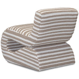 Senna Jacquard Accent Chair, Taupe-Furniture - Chairs-High Fashion Home