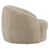 Sennon Swivel Chair, Natural Cream-Furniture - Chairs-High Fashion Home