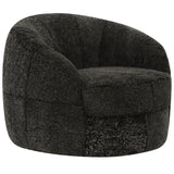 Sennon Swivel Chair, Natural Espresso-Furniture - Chairs-High Fashion Home