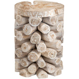 Serendipity Accent Table, White Wash-Furniture - Accent Tables-High Fashion Home