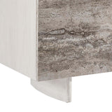 Sereno Entertainment Credenza, Silver Travertine