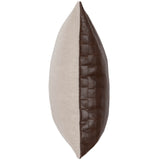 Seston Leather Pillow, Brown-Accessories-High Fashion Home