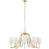 Seville 9 Light Chandelier, Textured Gold-Lighting-High Fashion Home