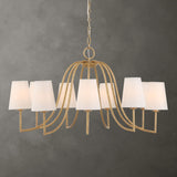 Seville 9 Light Chandelier, Textured Gold-Lighting-High Fashion Home