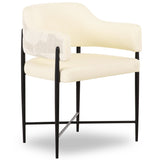 Sezanne 2-Tone Jacquard Dining Chair, Cream, Set of 2-Furniture - Chairs-High Fashion Home