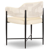 Sezanne 2-Tone Jacquard Dining Chair, Cream, Set of 2-Furniture - Chairs-High Fashion Home