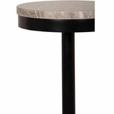 Shay Marble Drink Table, Black