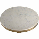 Shay Marble Pub Table, Antique Brass