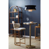 Shay Marble Pub Table, Antique Brass