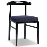 Shaza Dining Chair, Sutton Navy, Set of 2 by Four Hands-Furniture - Dining-High Fashion Home