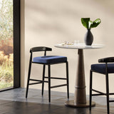 Shaza Stool, Sutton Navy by Four Hands-Furniture - Dining-High Fashion Home