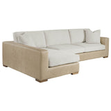 Shelborne Leather 2 Piece Sectional, Nehir Sand/Bellini Opal-Furniture - Sofas-High Fashion Home