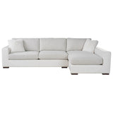 Shelborne Leather 2 Piece Sectional, Sunda Snow/Oris Snow-Furniture - Sofas-High Fashion Home