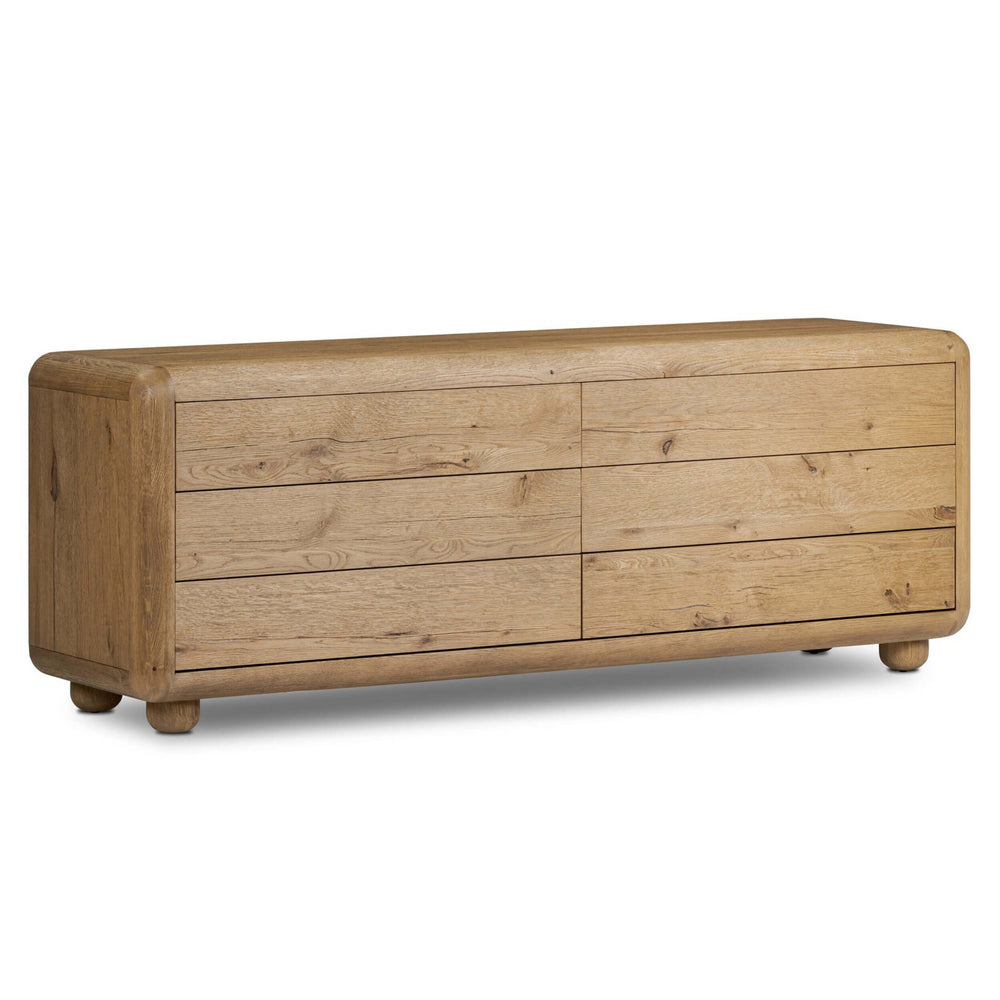 Sheldon 6 Drawer Dresser, Worn Oak by Four Hands-Furniture - Storage-High Fashion Home